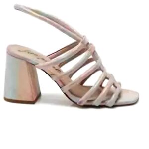 Free people metallic block heels size 41